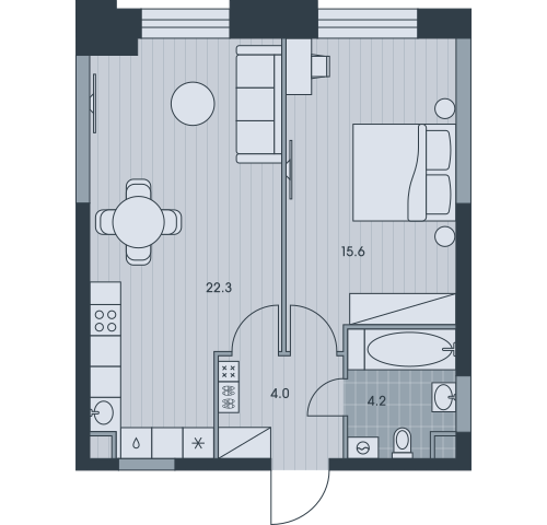 Планировка 2-комн.