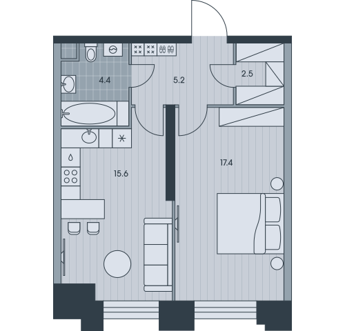 Планировка 2-комн.