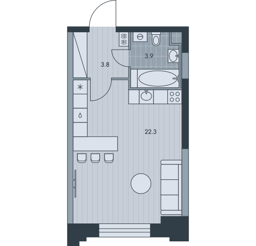 Планировка 1-комн.