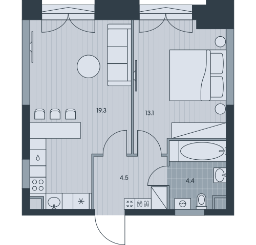 Планировка 2-комн.